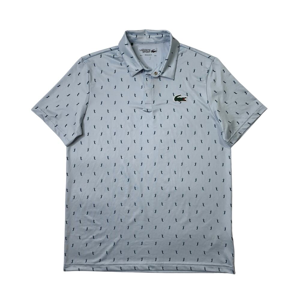 Lacoste Sport Shirt Mens Large Regular Fit UV Protect Golf Polo Moisture Wicking